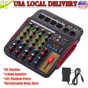 Professional Audio Mixer 4 Channels Sound Board Mixing Console for Stage Studio