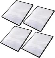 HOMSFOU 4 Pcs Handheld Magnifying Glass Magnification Transparent Bookmark Magnifier for Reading Hobbies and Detailed Observation Compact Portable Design