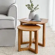 [Florabelle Living] Oslo Set of 2 Side Tables Lacquered Finish