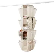 Linen Look Wardrobe Shoe Storage - Beige