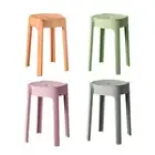 Round Stool Lightweight Stackable Stool for Farmhouse Living Room Apartment