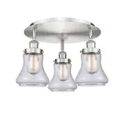 Innovations Lighting 916-3C-10-18 Bellmont Flush Bellmont 3 Light - Nickel