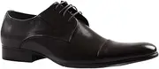 [Zasel] Mens Castro Dark Brown Leather Lace Up Work Formal Dress Wedding Shoes