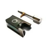 Viola Bow Ebony Frog Silver Parts Fitting Button Old Wilson Double Ring Style