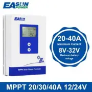 MPPT Solar Controller 40A 30A 20A 12V 24V Solar Charger Battery 32V Setting Char