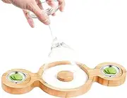 Wezalget Glass Rim Salter | Wooden Margarita Salt Sugar Drink Glass Rimmer Tray,Bartender's Cocktail Practical Tools for Efficiency and Elegance in Mixology