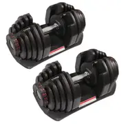 80kg Adjustable Dumbbell Set Home GYM Exercise Equipment Weight 17 weights 2x 40kg