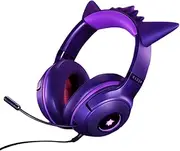 Razer Kraken V3 x Pokémon Gengar Edition Wired USB Gaming Headset - RGB Chroma Lighting, Memory Foam Ear Cushions, Noise-Cancelling Mic