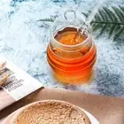 Glass Honeycomb Tank Kitchen Tools Honey Storage Container with Dipper and Lid