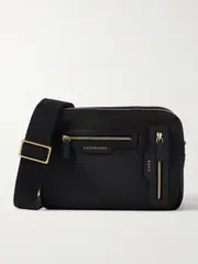 [Anya Hindmarch] Anya Hindmarch - Leather-trimmed Econyl® Shoulder Bag - Black - One size One size Black