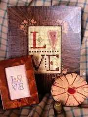 LOVE SIMPLIFIED SAMPLER-CROSS STITCH CHART-HOMESPUN ELEGANCE