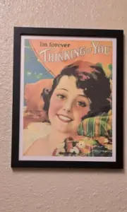 I'm Forever Thinking of You by Rolf Armstrong Framed Illustration Art Print
