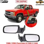 Front Mirrors Left & Right Side Primed For 1988-1998 Chevrolet K1500 C1500