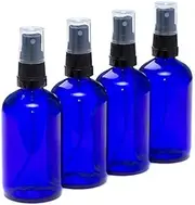 4Pcs 100ml Glass Bottles with Atomizer Sprays for Essential Oil Aromatherapy