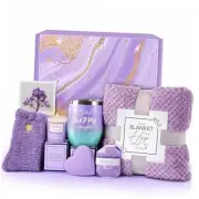 Birthday & Get Well Soon Gifts - Relaxing Spa Care Package with Luxury Flannel