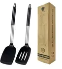 2 Pack Silicone Spatula Turner Kitchen Utensils for Cooking, Nonstick Heat