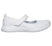 Skechers Girls' Microburst - Scholar Holler Maryjane White - 82224L-WHT, White