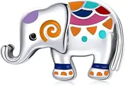 [Teleye] Bracelet Charm Bead Elephant 925 Sterling Silver Charm Fits For Pandora Bracelet, European Charms Bracelet