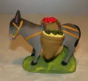 NEW Donkey Carrying fruits Santon Marcel Carbonel Number 3 from France