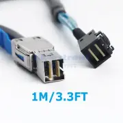 External Mini SAS SFF-8644 to SFF-8643 Internal Hybrid 12Gbps SAS 3.0 Cable 1M