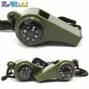 3 In 1 Whistle Compass Thermometer Coach Whistle Outdoor Multi-Functional...