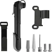 Mini Bicycle Pump All Valves, Portable Mini Air Pump, Bicycle Pump, Small for Presta & Schrader Balls, for Air Pump, Road Bike, Mountain Bike, MTB Accessories + Bracket/Ball Needles/Accessories