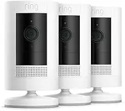 Ring Stick Up Cam Battery by Amazon | HD Outdoor Wireless Home Security Camera Systems with Two-Way Talk, White | Works with Alexa | 3 Pack