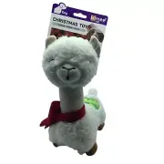 Alpaca Llama Plush Dog Toy Squeaker Soft Durable Festive Design Kimee 10" NEW