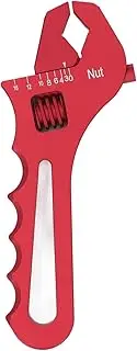 Nutriess Adjustable Wrench AN3 AN16 Aluminum Lightweight Spanner Tool Red for Hose Ada pter End with Fitting Wrench for Versatile Use in Plumbing and Automotive Applications (Red)