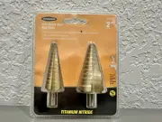 NEW Warrior High Speed Steel Step Drills Titanium Nitride 2pc 60378