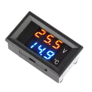 LED 3-bit Digital Display Voltmeter Thermometer Motorcycle Voltage Panel Meter