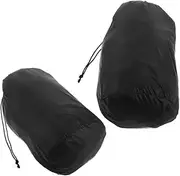 FOYTOKI 2pcs Drawstring Storage Bag Waterproof Nylon Stuff Sack Large Capacity Laundry Compression Organizer Pouch for Travel Supplies