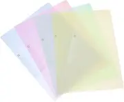 HOMSFOU 5pcs Report Covers with Sliding Bar Plastic Document Folders File Lever Clips for Organized Presentations Splashing Surface for Office and School Use