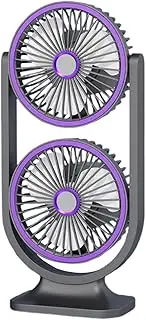 Desktop Fan - USB Desk Fan | Cooling Device USB Rechargeable | Portable Double Head Personal Cooling Fan For Home | Portable Desktop Table Fans | Adjustable Tilt For Bedroom Living Room Car