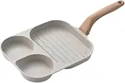 Nonstick Frying Pan Fried Egg Pan Divided 3-in-1 Induction, Gas, Electric Omelette Non Stick for Burgers Muffins Pancake Ham