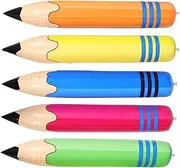 Kindergarten Learning Tool 5pcs Giant Inflatable Pencil Balloons Sports Easy to Carry