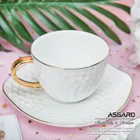 在飛比找ETMall東森購物網優惠-奢華描金高骨瓷茶具配碟咖啡杯