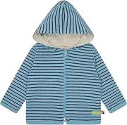 [loud + proud] Unisex Children's Reversible Striped Organic Cotton GOTS Certified Jacket, Air, 110-116