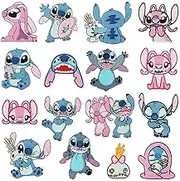 16 PCS Cute Cartoon Embroidered Iron On Patches Sew On Iron On Applique Embroidered Patches for Backpacks Bags Hats Dress Jacket DIY Craft Anime Clothing Decoration