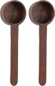 Coffee Spoons, 2Pcs Walnut Coffee Bean Measuring Spoon, for Home Kitchen, Ideal for Tea, Sugar, and More, Essential Measuring Tool for Coffee Enthusiasts