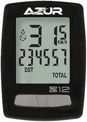 Azur Z12 Wireless 12 Function Bike Computer Black