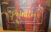 NIB Painttooo Paint by numbers kit horse canvas paintbrushes acrylic paint