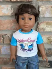 Ishaan Custom Boy American Girl Doll OOAK Brown Hair Brown Eyes Addy Mold