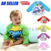 New Cartoon Baby Kids Toddler Waterproof Long Sleeve Apron Art Smock Feeding Bib