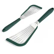 2pcs Silicone Fish Spatulas Nonstick Slotted Spade Turner Restaurant