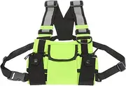 Universal Radio Chest Rig Harness with Tool Pockets, Radio Shoulder Holster Chest Harness Holder Vest Rig for Two Way Radio Walkie Talkie