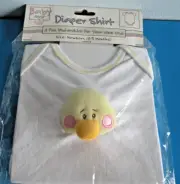 Ganz Baby Diaper Shirt 1 pc 0-3 mo 3D plush Duck on front UNISEX new J11