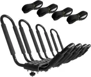 Kayak Roof Rack 2 Pair J-Bar Rack with 4 Ropes Heavy Duty Carrier for Your Canoe