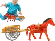 Electric Horse Cart Toy | Vintage Carriage Model Desktop Decoration - Retro Walking Retro Horse-Drawn Cart Model for Home, School, Daycare Center
