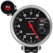 Autometer Sport-Comp 5in Tacho Gauge 8,000rpm Pedestal Mount w/Shift Light AU...